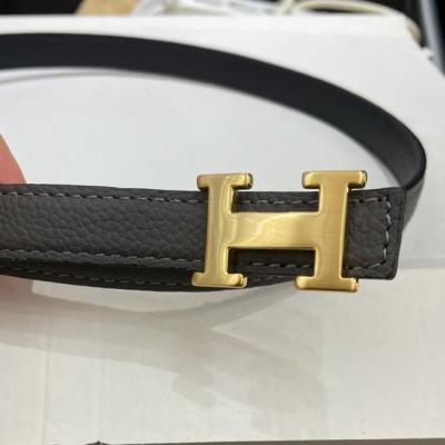 HRMS Gri Altın Tokalı Kemer