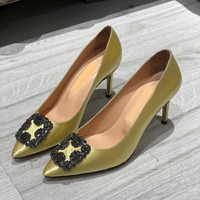 MNL Sarı Saten Stiletto