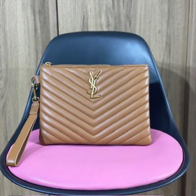 YS Clutch Taba Renk Altın-Detay Büyük Boy