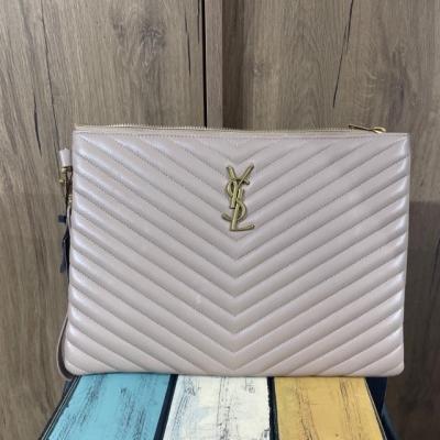 YS Clutch Vizon Renk- Altın detay-Büyük Boy