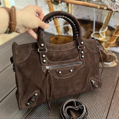 BLNCG ACI KAHVE SÜET BÜYÜK BOY ÇANTA 