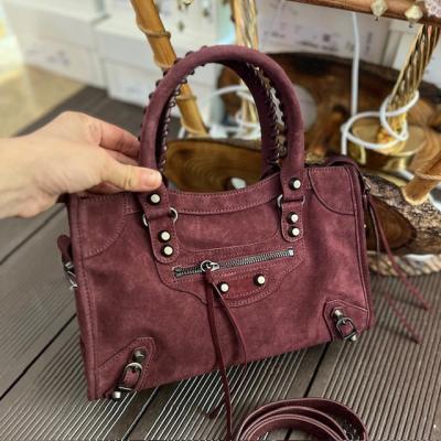 BLNCG BORDO SÜET ORTA BOY ÇANTA 