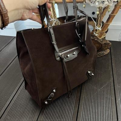 BLNCG BÜYÜK BOY SÜET ACI KAHVE ÇANTA 