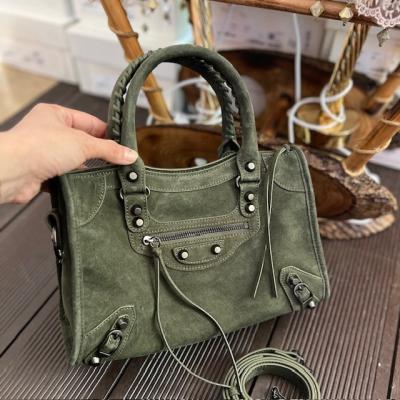 BLNCG HAKİ SÜET ORTA BOY ÇANTA-2