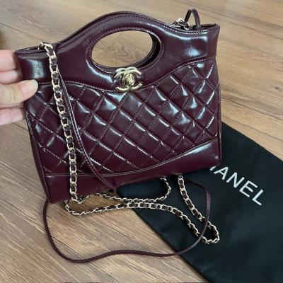 CHNL BORDO DERİ ÇANTA 