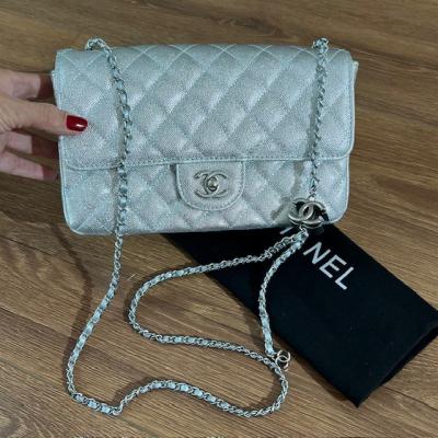 CHNL BÜYÜK BOY GÜMÜŞ ÇANTA 