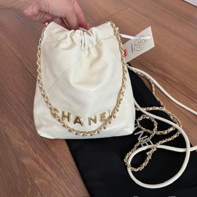 CHNL BÜZGÜLÜ EKRU ÇANTA 