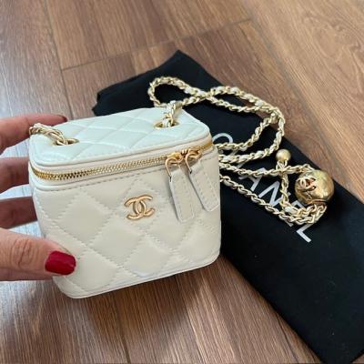 CHNL EKRU KÜÇÜK BOY KUTU ÇANTA 