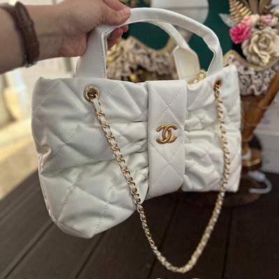 CHNL EKRU ZİNCİR ASKILI BÜYÜK BOY 