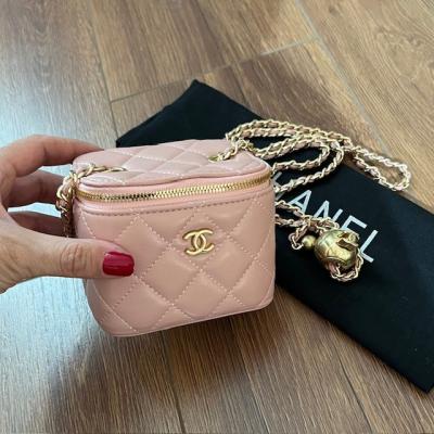 CHNL PEMBE KÜÇÜK BOY KUTU ÇANTA 