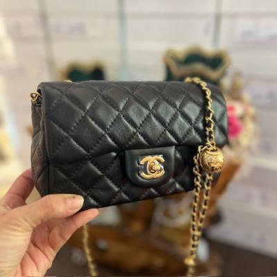 CHNL SİYAH GOLD ASKILI ÇANTA 