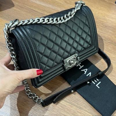 CHNL SİYAH KALIN ZİNCİ ÇANTA 