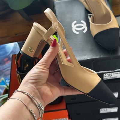 CHNL SİYAH NUDE TOPUKLU AYAKKABI-2