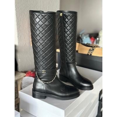 CHNL SİYAH ZİNCİRLİ ÇİZME 