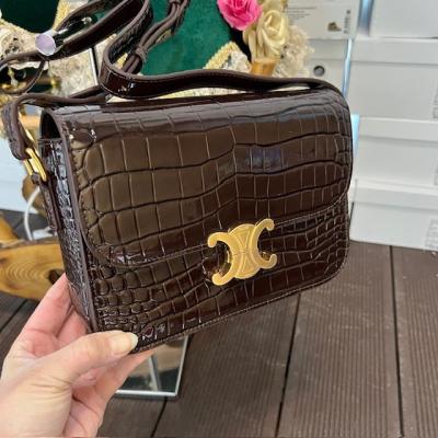 CLNE ACI KAHVE GOLD BÜYÜK BOY ÇANTA 