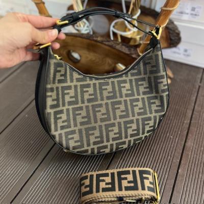 FND ACI KAHVE MONOGRAM OVAL ÇANTA 