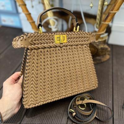 FND KAHVE KAFESLİ ORTA BOY ÇANTA 