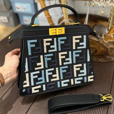 FND SİYAH DESENLİ BÜYÜK BOY ÇANTA 