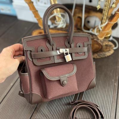 HRMS ACI KAHVE CANVAS BİRKİN 25'LİK