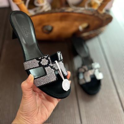 HRMS SİYAH TAŞLI TOPUKLU TERLİK KOD-16