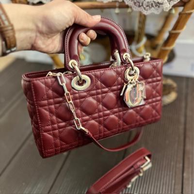 LADY DİOR BORDO ORTA BOY ÇANTA 