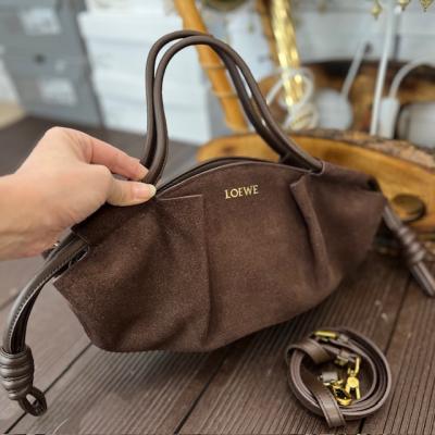 LOEW ACI KAHVE SÜET DERİ ASKILI ÇANTA 