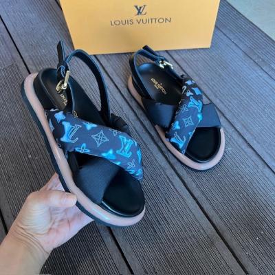 LV SİYAH PARAŞÜT SANDALET 