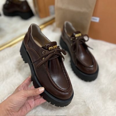 MİU ACIKAHVE LOAFER 