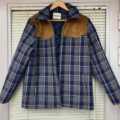 MİU LACİVERT KARELİ MONT 