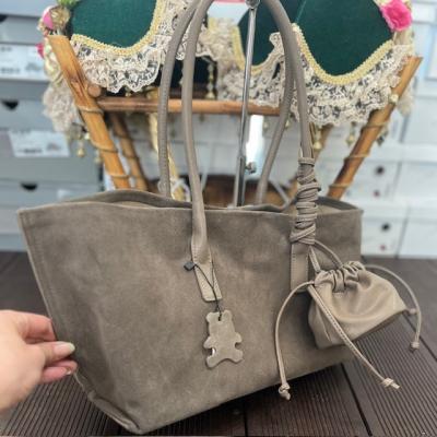 ROW ASKILI VİZON SÜET ÇANTA 