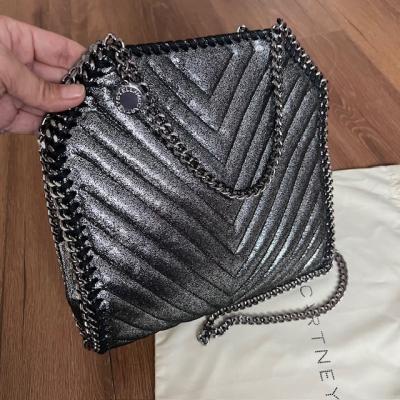 STELLAMC SİYAH PARLAK ÇANTA 