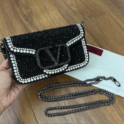 VLTN SİYAH TAŞLI ÇANTA 