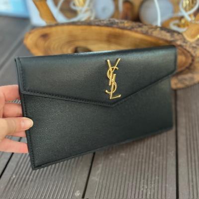YS SİYAH GOLD DERİ CLUTCH-2