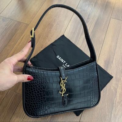 YS SİYAH KROKODİL GOLD ÇANTA 