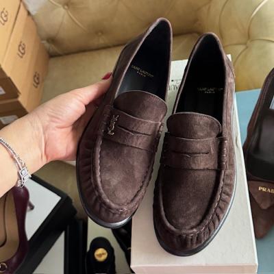 YSL ACI KAHVE SÜET AYAKKABI