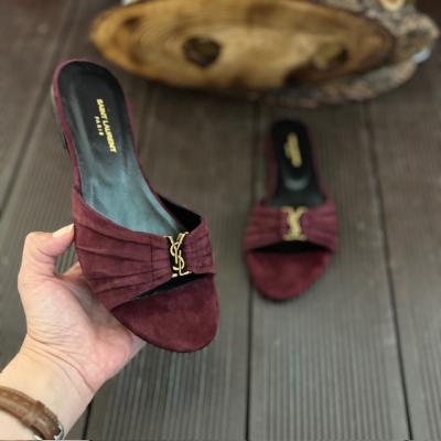 YSL BORDO SÜET TERLİK 