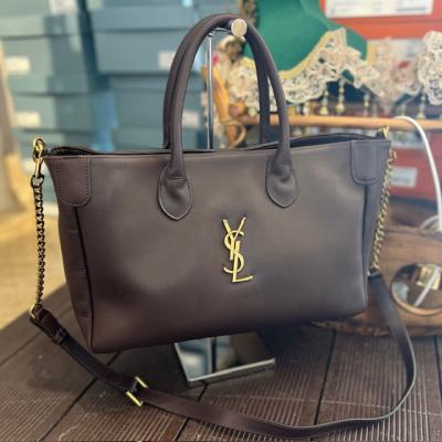 YSL DERİ ACI KAHVE ÇANTA 