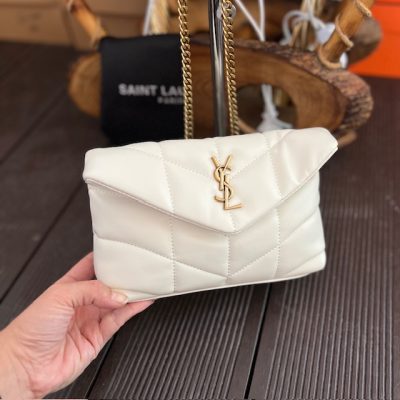 YSL EKRU GOLD MİNİ PUFFER 