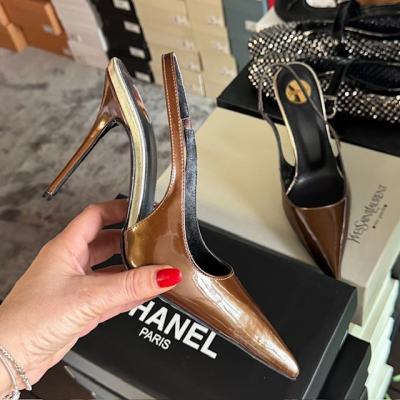 YSL KAHVE TOPUKLU AYAKKABI 