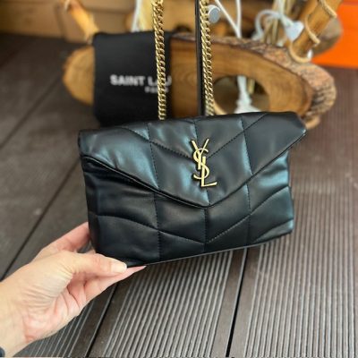 YSL SİYAH GOLD MİNİ PUFFER 