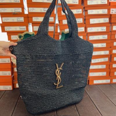 YSL SİYAH HASIR ÇANTA-1