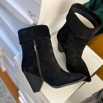 YSL SİYAH SÜET BOT 